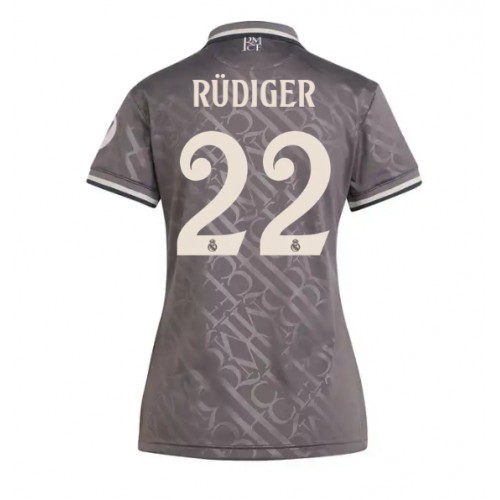 Fotballdrakt Dame Real Madrid Antonio Rudiger #22 Tredjedrakt 2024-25 Kortermet